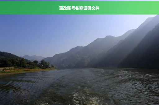 更改账号名称证明文件