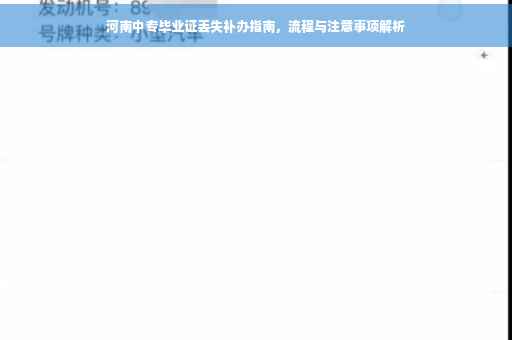 河南中专毕业证丢失补办指南，流程与注意事项解析