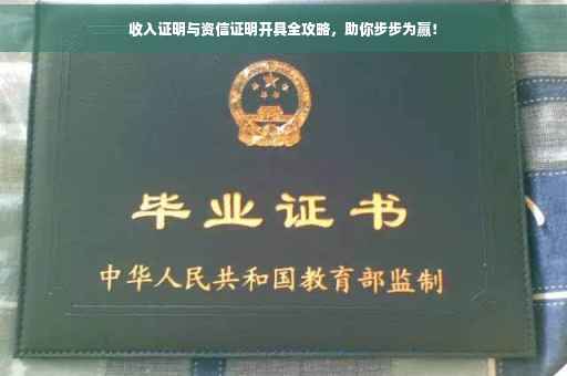 收入证明与资信证明开具全攻略，助你步步为赢！