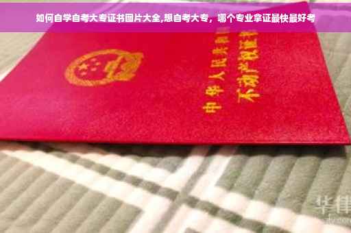 如何自学自考大专证书图片大全,想自考大专，哪个专业拿证最快最好考