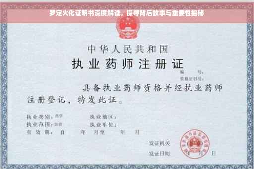 罗定火化证明书深度解读，探寻背后故事与重要性揭秘