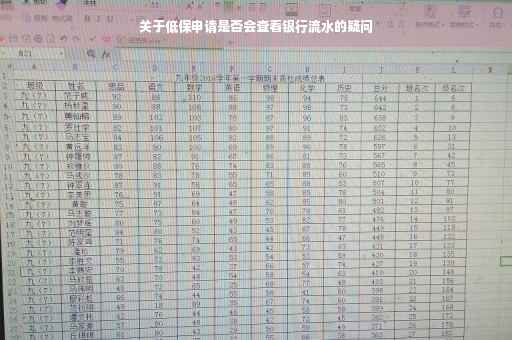 关于低保申请是否会查看银行流水的疑问