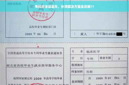 专科毕业证丢失，补领解决方案全攻略??