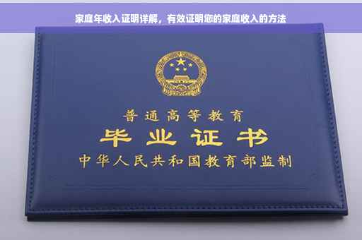 家庭年收入证明详解，有效证明您的家庭收入的方法