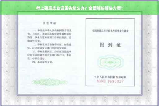 考上研后毕业证丢失怎么办？全面解析解决方案！