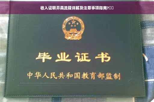 收入证明开具流程详解及注意事项指南?⚡️