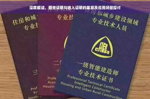 深度解读，薪资证明与收入证明的差异及应用场景探讨