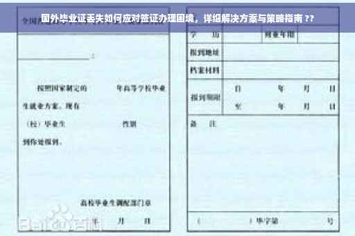 国外毕业证丢失如何应对签证办理困境，详细解决方案与策略指南 ??