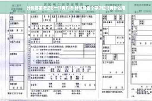 计算机等级证书一共有几级-计算机各个等级证书有什么用