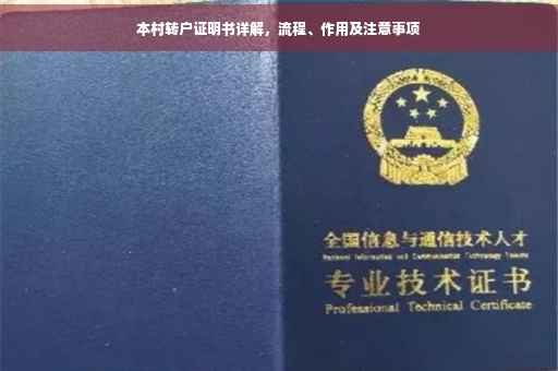 本村转户证明书详解，流程、作用及注意事项
