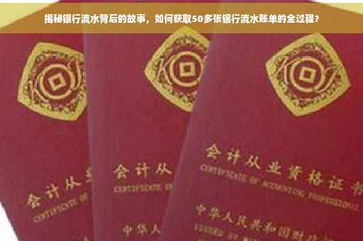揭秘银行流水背后的故事，如何获取50多张银行流水账单的全过程？