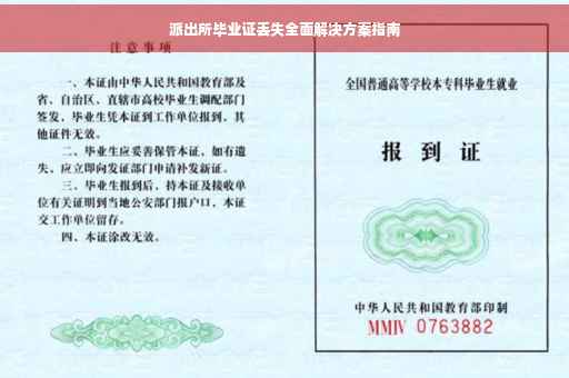 派出所毕业证丢失全面解决方案指南