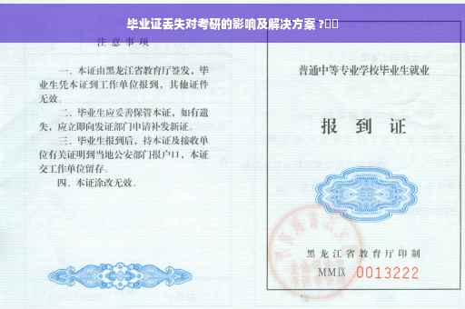毕业证丢失对考研的影响及解决方案 ?⚡️