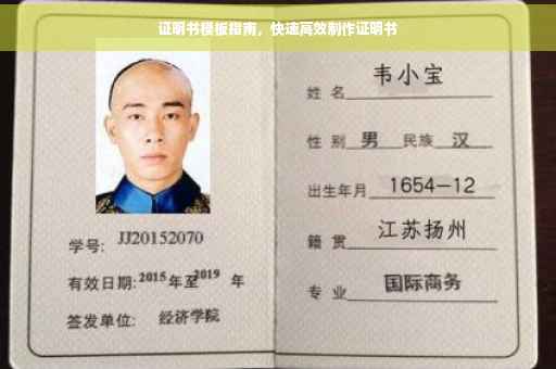 证明书模板指南，快速高效制作证明书