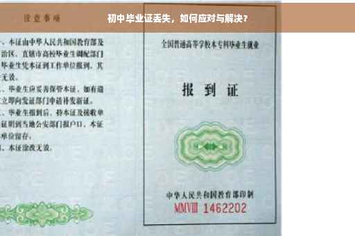 初中毕业证丢失，如何应对与解决？