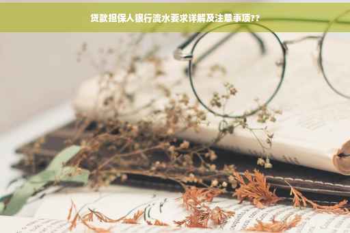 贷款担保人银行流水要求详解及注意事项??