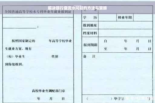 解决银行查流水问题的方法与策略