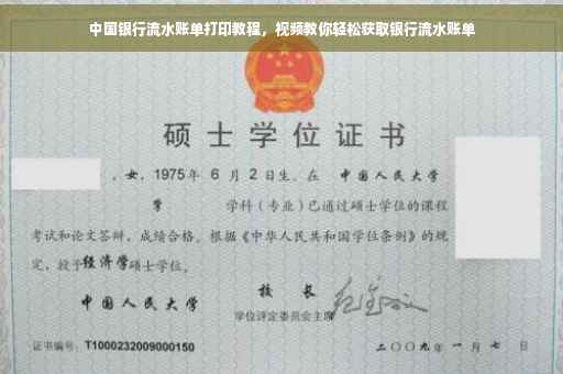 中国银行流水账单打印教程，视频教你轻松获取银行流水账单
