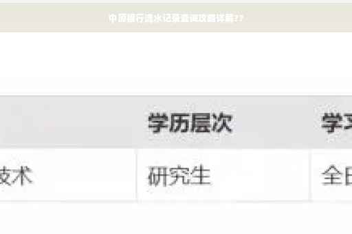 中原银行流水记录查询攻略详解??