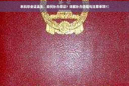 本科毕业证丢失，如何补办原证？详解补办流程与注意事项?✨