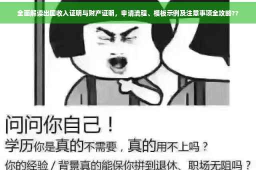 全面解读出国收入证明与财产证明，申请流程、模板示例及注意事项全攻略??