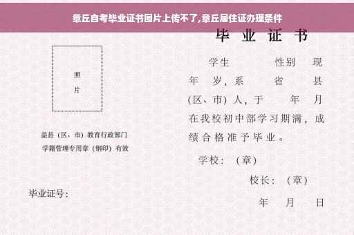 章丘自考毕业证书图片上传不了,章丘居住证办理条件