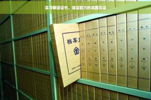 实习翻译证书，语言能力的实践见证