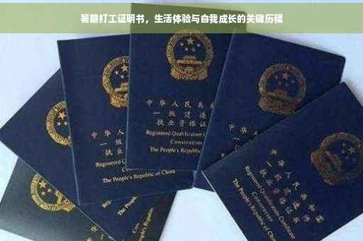 暑期打工证明书，生活体验与自我成长的关键历程