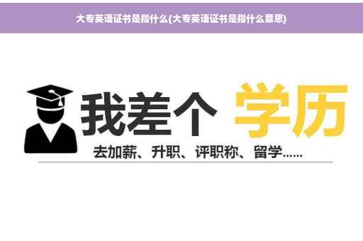 大专英语证书是指什么(大专英语证书是指什么意思)