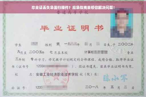 毕业证丢失急需扫描件？应急指南来帮你解决问题！