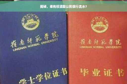 揭秘，谁有权调取公民银行流水？
