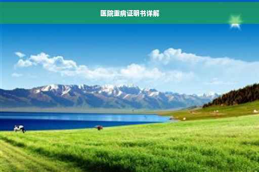 医院重病证明书详解