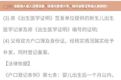 自媒体人收入证明攻略，经验与策略分享，如何自我证明收入真实性？