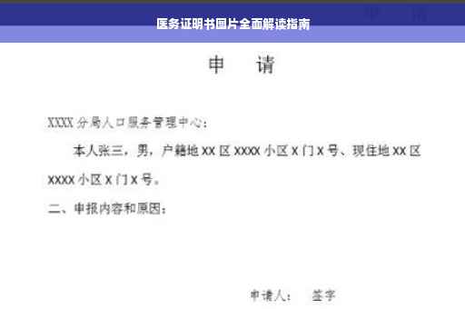 医务证明书图片全面解读指南