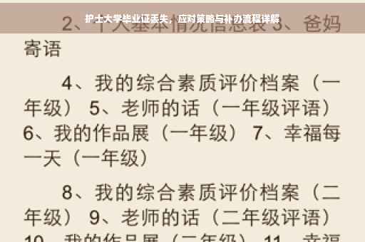 护士大学毕业证丢失，应对策略与补办流程详解