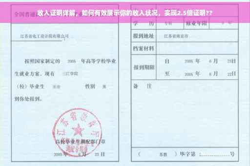 收入证明详解，如何有效展示你的收入状况，实现2.5倍证明??