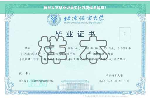复旦大学毕业证丢失补办流程全解析?
