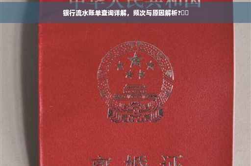 银行流水账单查询详解，频次与原因解析?⚡️