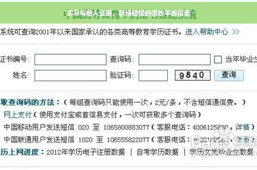 实习与收入证明，职场初探的微妙平衡探索