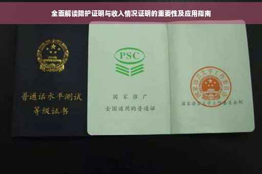 全面解读陪护证明与收入情况证明的重要性及应用指南