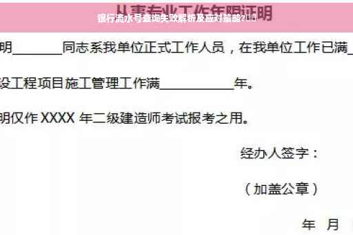 银行流水号查询失败解析及应对策略?⚡️