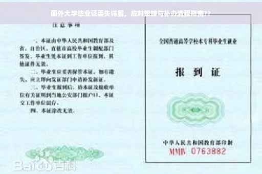 国外大学毕业证丢失详解，应对策略与补办流程指南??