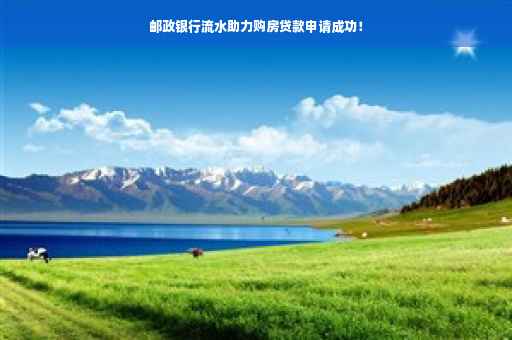 邮政银行流水助力购房贷款申请成功！