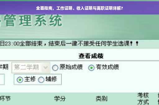 全面指南，工作证明、收入证明与离职证明详解?