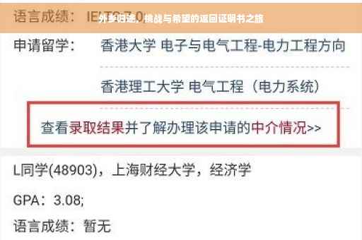 外乡归途，挑战与希望的返回证明书之旅