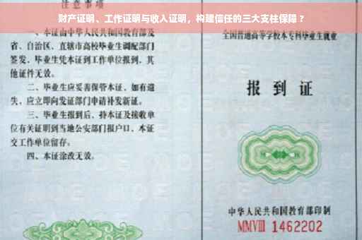 财产证明、工作证明与收入证明，构建信任的三大支柱保障 ?