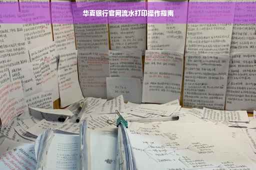 华夏银行官网流水打印操作指南