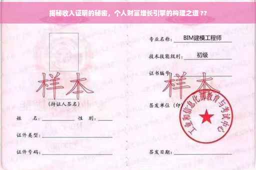 揭秘收入证明的秘密，个人财富增长引擎的构建之道 ??