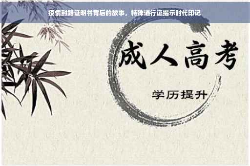 疫情封路证明书背后的故事，特殊通行证揭示时代印记