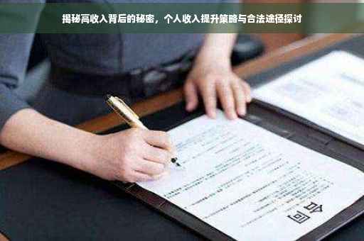 揭秘高收入背后的秘密，个人收入提升策略与合法途径探讨